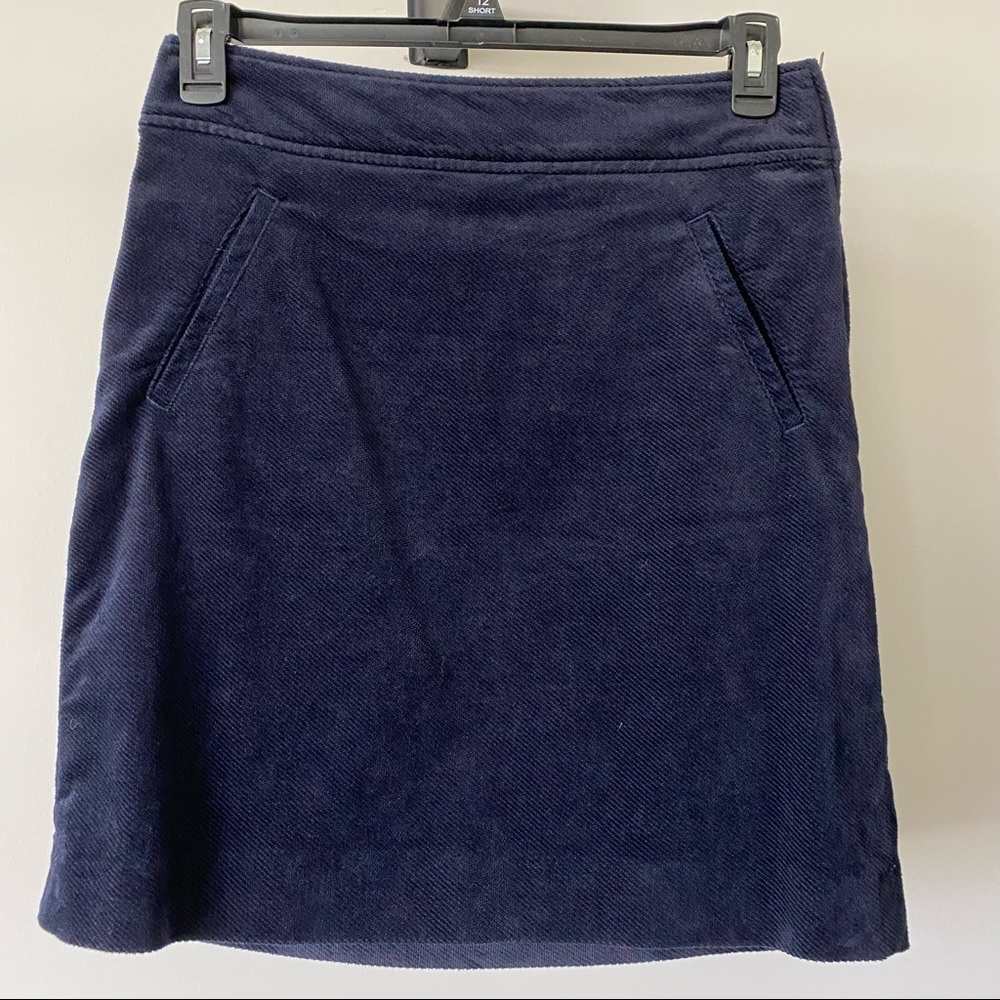 Talbots Navy Corduroy Skirt